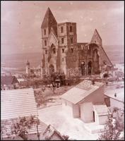 cca 1930 Zsámbék, leánynevelő intézet és a romok, 14 db vintage negatív Kerny István (1879-1963) bud...