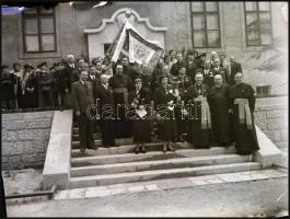 cca 1930 Zsámbék, leánynevelő intézet és a romok, 14 db vintage negatív Kerny István (1879-1963) bud...