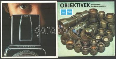 cca 1960-1970 Vegyes fényképészettel kapcsolatos tétel, 5 db: Objektívek tükörreflexes fényképezőgép...