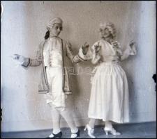 cca 1928 Mozgás-, mozdulat művészet, tánc, 10 db vintage negatív Kerny István (1879-1963) budapesti ...