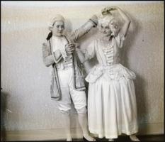 cca 1928 Mozgás-, mozdulat művészet, tánc, 10 db vintage negatív Kerny István (1879-1963) budapesti ...