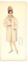 1965 Legújabb kabát, kosztüm divat. Bp., Minerva-ny., hiányos, szakadt papírmappában, 12 t
