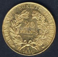 Franciaország 1851A 20Fr Au 6,4516g "Liberte" T:2