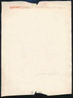 cca 1930 Philips rádiókészülék reklámterv, nyomdai nyomata vágójelekkel, szakadásokkal, Globus Nyomd...