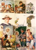 27 db cserkészlap / 27 Scout postcards