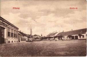 1908 Kőszeg, Király út, üzletek. Róth Jenő kiadása 810. (EB)