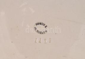 cca 1900 Josef Steidl Znaim áttört fajansz dísztál, Bradsch Emil (Aranyosmarót) dekorációval. Kézzel...