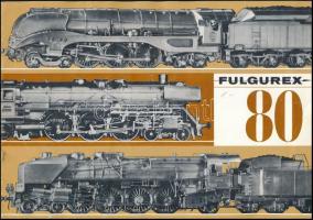 cca 1979 Fulgurex 80 modellvasút prospektus, francia és német nyelven.