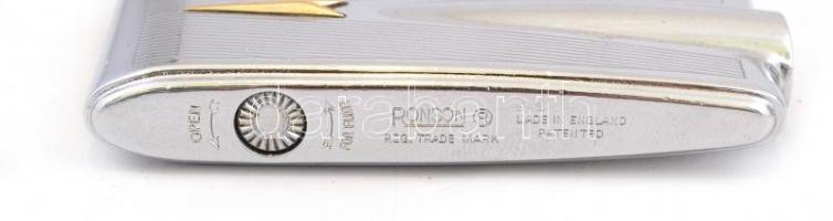 Ronson fém öngyújtó, jelzett, kis kopásnyomokkal, 6×3,5 cm