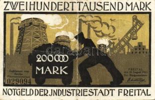 Német Birodalom/Weimari Köztársaság/Freital 1923.8.10. 200.000M (2x) klf variánsok T:II,II/III