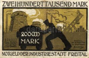 Német Birodalom/Weimari Köztársaság/Freital 1923.8.10. 200.000M (2x) klf variánsok T:II,II/III