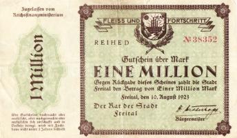 Német Birodalom/Weimari Köztársaság/Freital 1923.8.10. 1000.000M "D" T:II/III