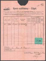 1904 DDSG hajóraklevél "PANCSOVA"