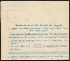 1904 DDSG hajóraklevél "PANCSOVA"