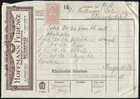 1937-39 Bp., Hoffmann Ferencz Képkereskedés és Képkeretgyár össz. 4 db dokumentum (jegyzékek, szállí...