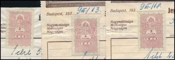 1937-39 Bp., Hoffmann Ferencz Képkereskedés és Képkeretgyár össz. 4 db dokumentum (jegyzékek, szállí...