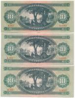 1962. 10Ft (3x) T:II,II- Adamo F6