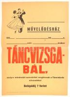cca 1964 Dunaújváros, 3 db tánctanfolyam plakát, tánctanár: Bánáti Béla, Bartók Béla Művelődésház, D...