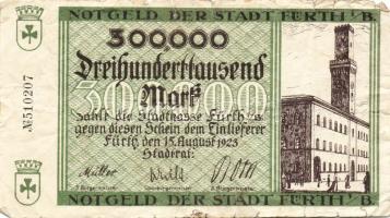 Német Birodalom/Weimari Köztársaság/Fürth 1923. 50.000M, 200.000M, 300.000M, 2000.000M T:II/III,III,...
