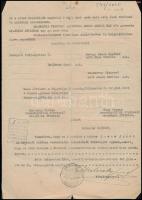 1945 ápr. 7.-9. Az ideiglenes Nemzetgyűlés Politikai Bizottságának beadott mentesítési kérelem másol...