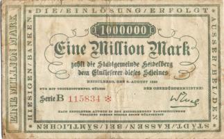 Német Birodalom/Weimari Köztársaság/Heidelberg 1923.8.8. 1000.000M "B" T:III