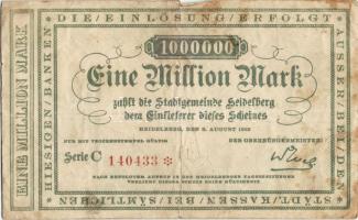 Német Birodalom/Weimari Köztársaság/Heidelberg 1923.8.8. 1000.000M "C" T:III