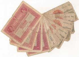 1916. 1K (6x) + 1917. 2K (4x) T:III-,IV ly., ragasztott Adamo K3,K6