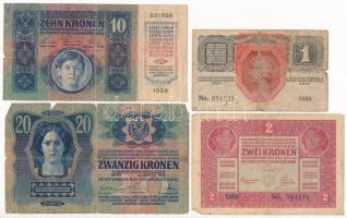 1913. 20K + 1915. 10K + 1916. 1K + 1917. 2K T:III,III- sarokszakadás Adamo K3,K6,K11,K17