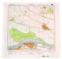 Nyergesújfalu és Süttő katonai térképe, 2 db, Magyar Néphadsereg Vezérkara