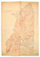 1910-1930 USA egyes területeinek topográfiai térképe, 7 db (Wisconsin, New Hampshire, Minnesota, stb...