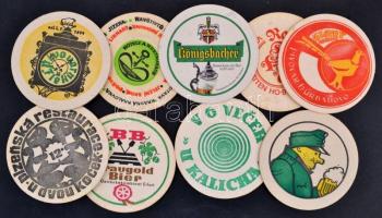 cca 1970-1980 Kb. 170 db külföldi söralátét, ismétlődésekkel is