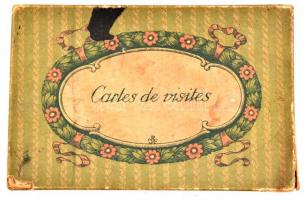 Cartes de visites kartondoboz régi keményhátú fotókhoz, foltos, kissé sérült, 11,5x7,5x3,5 vm