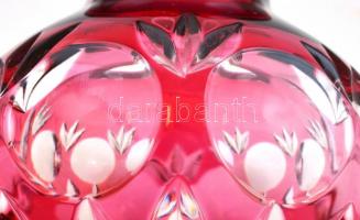 Ólomkristály váza, Val Saint Lambert jelzéssel, kis kopásnyomokkal, m: 10,5 cm