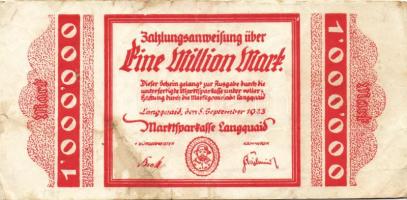 Német Birodalom/Weimari Köztársaság/Langquaid/Marktsparkasse 1923.9.5. 1000.000M, 2000.000M, 5000.000M T:II,III+ Összesen 3 klf db!