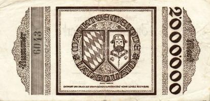 Német Birodalom/Weimari Köztársaság/Langquaid/Marktsparkasse 1923.9.5. 1000.000M, 2000.000M, 5000.00...