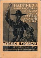 Tydzien Harcerski 19. VI. - 26. VI. 1927 / Polish boy scout art postcard, Scout Week advertising card, artist signed (non PC) (EK)