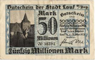 Német Birodalom/Weimari Köztársaság/Lauf 1923.9.20. 50.000.000M T:III+