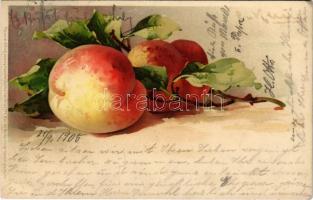 1905 Fruit still life. Meissner & Buch Küntlerpostkarten Serie 1294. litho (EK)