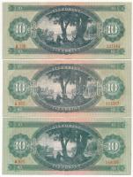 1962. 10Ft (3x) T:II,II- kis sarokhajlás Adamo F6