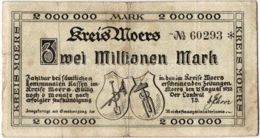 Német Birodalom/Weimari Köztársaság/Kreis Moers 1923.8.15. 2000.000M T:II/III