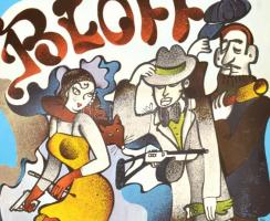 1978 Révész Antal (1931-)-Wigner Judit (1923-): Blöff c. olasz filmplakátja, rendező: Sergio Corbucc...