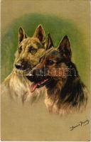 1928 German Shepherd dog. STZF. Nr. 106. artist signed (EK)