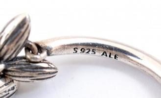Ezüst(Ag) leveles gyűrű, Pandora jelzéssel, méret: 53, bruttó: 4,94 g