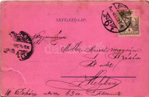 1901 Csók küldemény 1000000 (egy millió) csókról. Biró Albert kiadása / Kiss delivery of 1000000 (on...