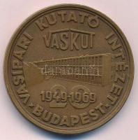 1974. "Vasipari Kutató Intézet - Budapest - 25 éves évforduló" kétoldalas Br emlékérem (45,5mm) T:1-