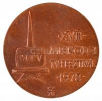 Szentirmai Zoltán (1941-) 1978. "MTV - XVIII. Miskolci TV fesztivál 1978" kétoldalas Br pl...