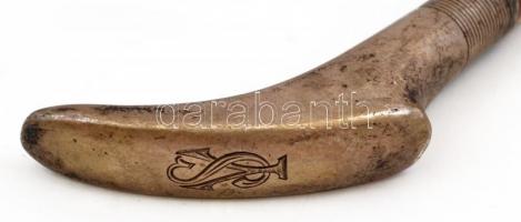 cca 1910-35 Lovaglópálca és kutyaostor tétel, össz. 3 db: 1 db nád, felső részé bőr borítással, ezüs...