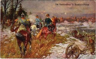 1916 Die Verbündeten in Russisch-Polen / WWI German and Austro-Hungarian K.u.K. military, allied armies in Russian Poland s: F. Höllerer + M. kir. 10. honvéd gyalogezred parancsnokság