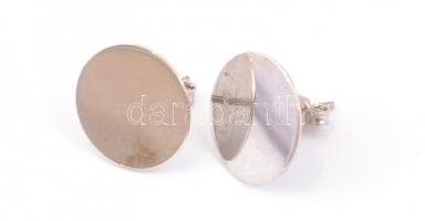 Ezüst(Ag) körlap fülbevalópár, jelzett, d: 1,5 cm, nettó: 1,8 g