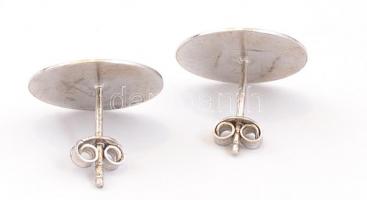 Ezüst(Ag) körlap fülbevalópár, jelzett, d: 1,5 cm, nettó: 1,8 g